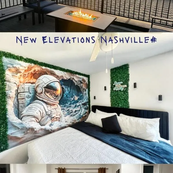 New Elevations Rooftop 5 Min to Downtown Nash，位于纳什维尔的酒店