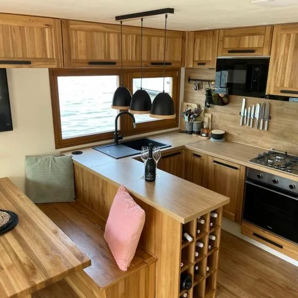 Luxury houseboat, Orlík Castle，位于Orlík的酒店