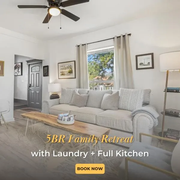 5br Family Retreat Laundry Full Kitchen 40，位于俄克拉何马城的酒店