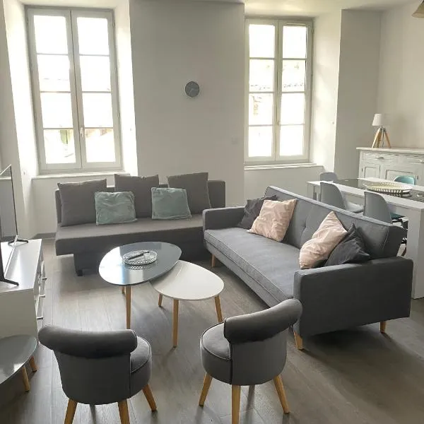 3 pièces spacieux plein centre, parking,clim, terrasse, jardin，位于富瓦的酒店