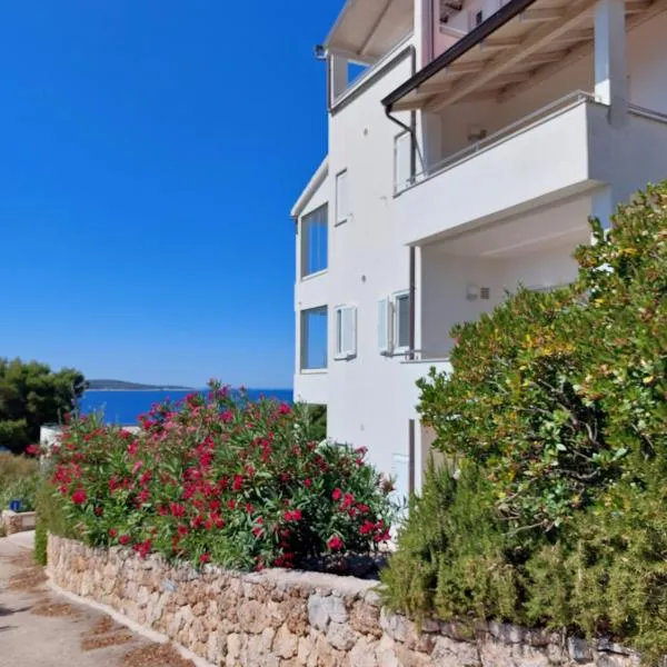 Sunny Terrace Zavala Hvar studio with terrace，位于萨瓦拉的酒店