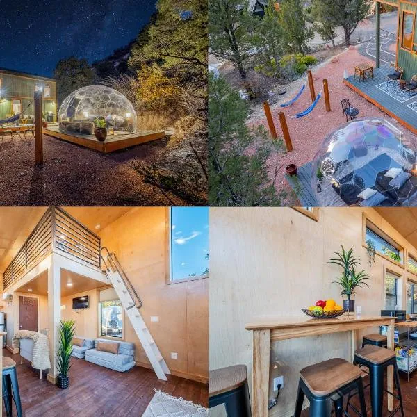 Cozy Cabin and Stargazing Dome Bedroom Deck BBQ Hammocks，位于格伦代尔的酒店