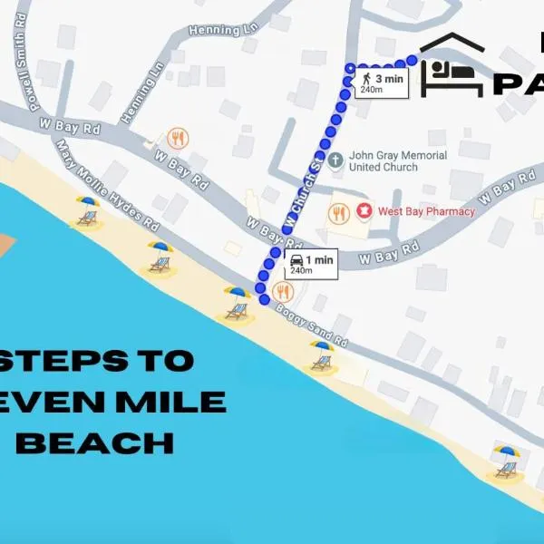 SUITE 1, BLUE PAVILION - Steps to BEACH - Car, Value, Service，位于西湾的酒店