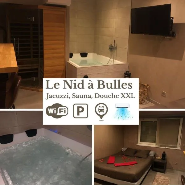 Nid à bulles - Loft 35m2 sauna jacuzzi 10min centre Strasbourg，位于Bischheim的酒店