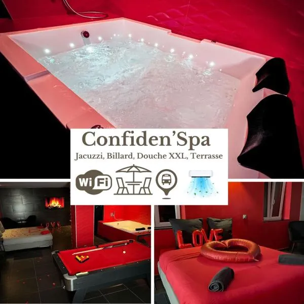Le Confiden'spa Loft 55m2 Jacuzzi - Billard - Cheminée - Terrasse，位于奥内姆的酒店