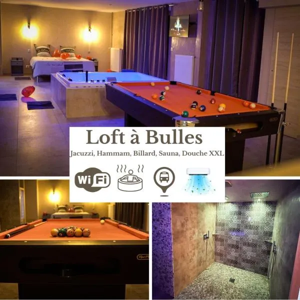 LE LOFT A BULLES (85m2 Jacuzzi Hammam Billiard Bar Douche Sauna)，位于斯特拉斯堡的酒店