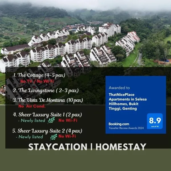 ThatNicePlace Apartments in Selesa Hillhomes, Bukit Tinggi, Genting，位于彭亨的酒店