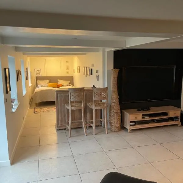 Large cozy living room with bedroom, bathroom，位于斯劳厄尔瑟的酒店