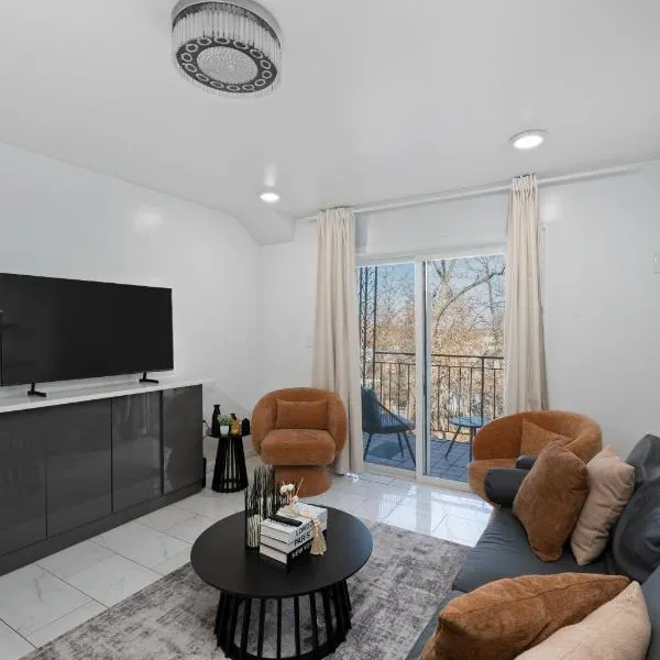 Deluxe Condo with free Parking 20 Min to NYC，位于北卑尔根的酒店