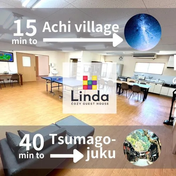 LINDA Guest House -- Great for long term stay with family and friends!Enough Playing Guest House，位于饭田市的酒店