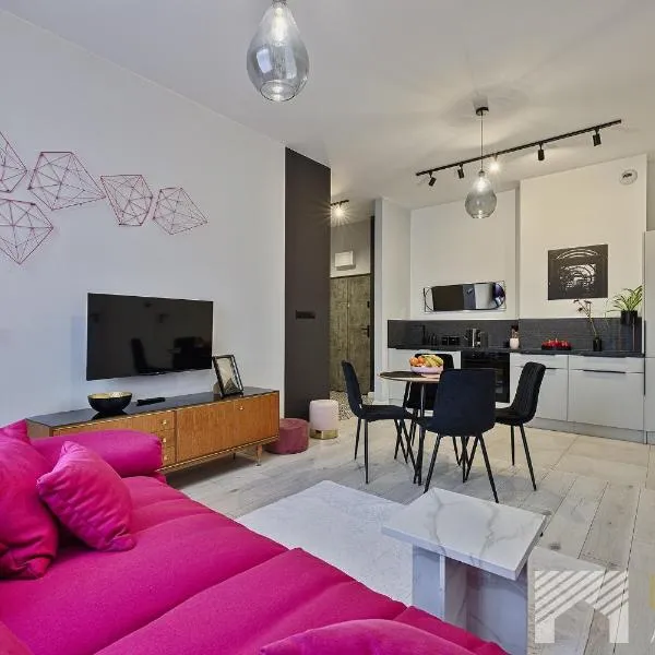 Kolorova Apart by LookAp - darmowy parking w centrum Łodzi!，位于罗兹的酒店