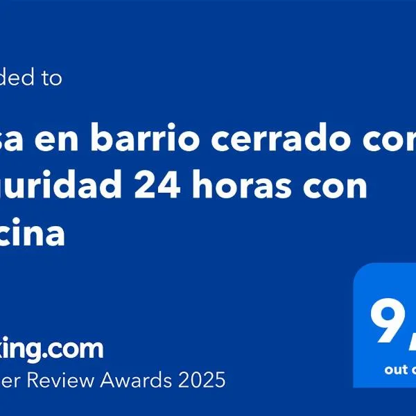 Casa en barrio cerrado con seguridad 24 horas con piscina，位于Barrio Esteban Echeverría的酒店