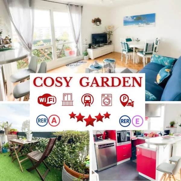 - Le COSY GARDEN - Proche RER A et E - Paris Disney - Parking et WIFI Gratuit ! Family SPECIAL OFFER，位于马恩河畔的尚格尼的酒店