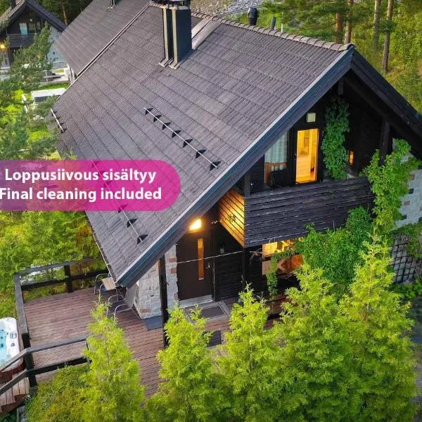 Villa Alppihimos - 6 henkilölle, Keski-Himos, 45m² + 33m²，位于耶姆赛的酒店