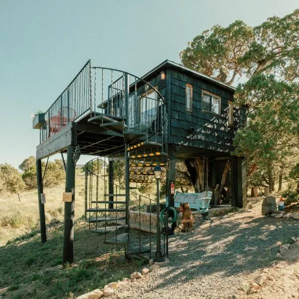 Ashley's Treehouse At El Mistico Ranch，位于Nogal的酒店