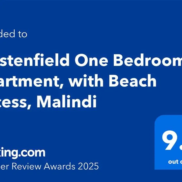 Westenfield One Bedroom Apartment, with Beach Access, Malindi，位于马林迪的酒店