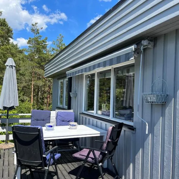Lys og koselig hytte med flott utsikt og masse sol，位于腓特烈斯塔的酒店