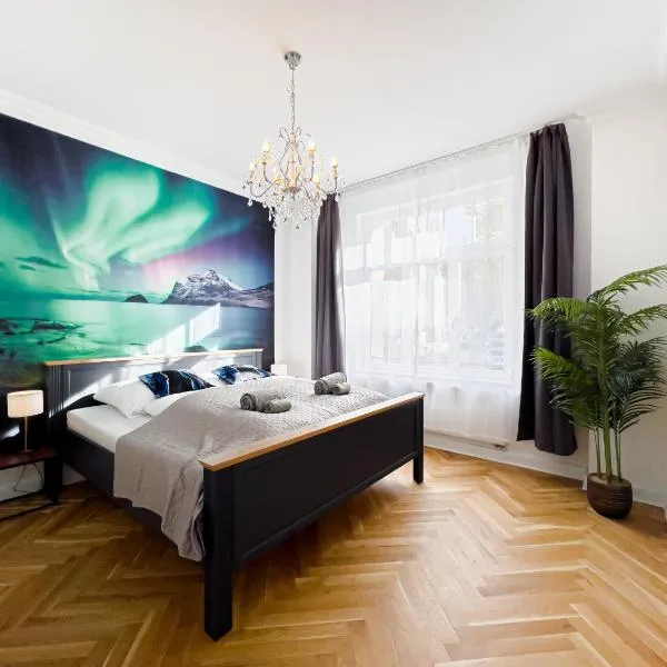 Erstklassiges Ferienapartment Citynah mit 1 Schlafzimmer - WiFi, TV, Küchenzeile, Waschmaschine&Trockner,位于莱比锡的酒店