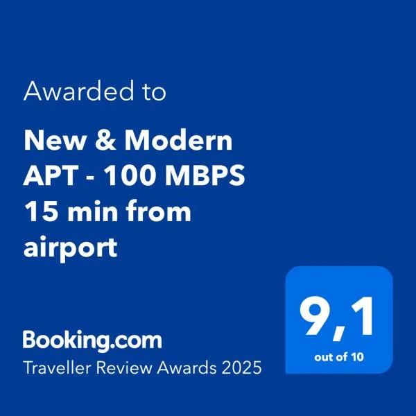 New & Modern APT - 100 MBPS 15 min from airport，位于圣何塞的酒店