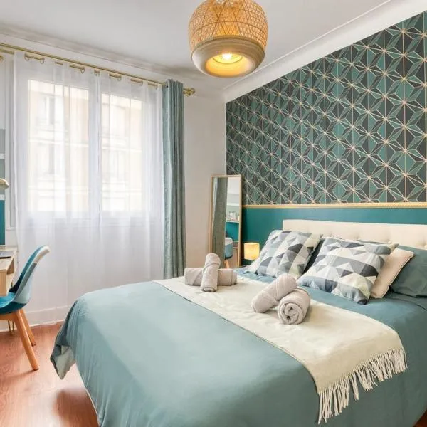 Appart Cosy 4 Personnes - Parking Gratuit - Centre Paris 15 min Metro 4，位于巴纽的酒店