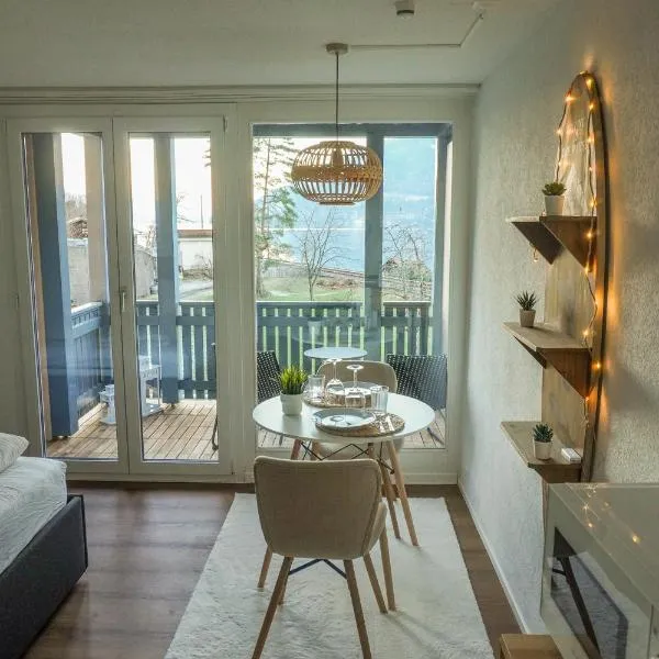 Surfers Studio with Beach, near Interlaken and Grindelwald，位于Därligen的酒店