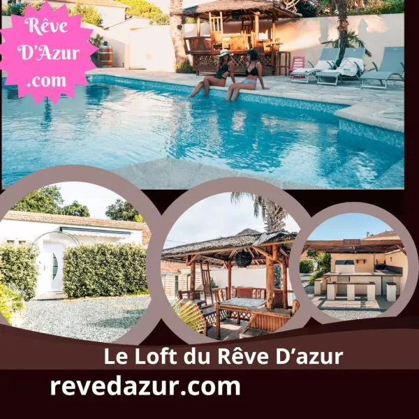 Rêve D'Azur en bord de mer à la Nartelle avec Piscine dans la résidence, Terrasse, BBQ, 2 chambres 2 sdb logement de 35m2 draps inclus，位于圣马克西姆的酒店