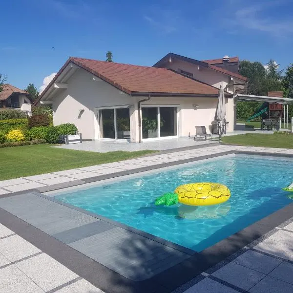 Magnifique villa au bord du lac，位于Messery的酒店