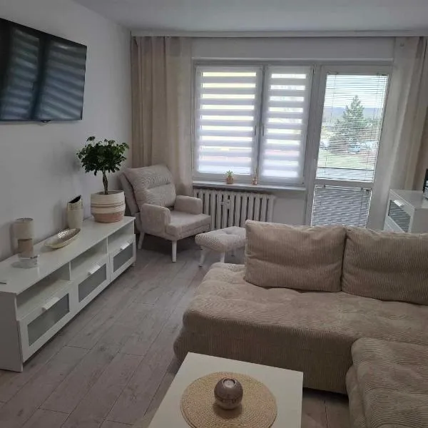 Apartament 50 m z balkonem na parterze，位于比得哥什的酒店