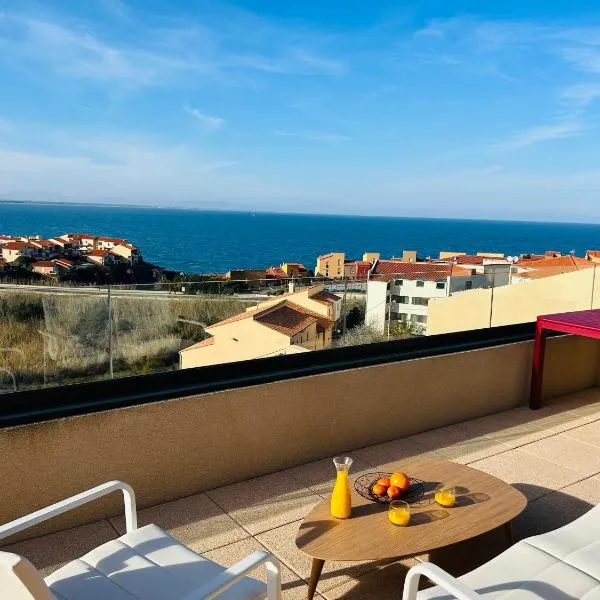 Appartement 4 personnes tout confort avec vue panoramique sur MER，位于旺德尔港的酒店