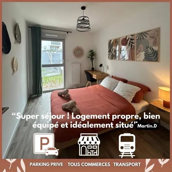 T3 Moderne - Proche tram - Parking privé，位于昂热的酒店