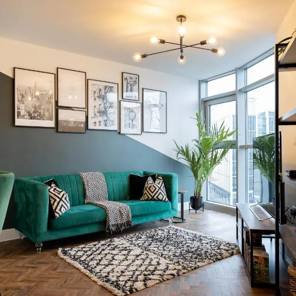 Trendy city centre apartment with free parking，位于卡迪夫的酒店
