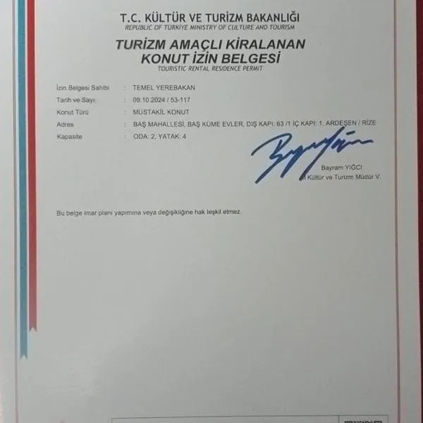 Kartal Gözü Konaklama tesisi，位于里泽的酒店