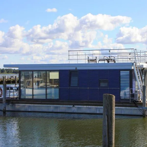 Houseboat in Ribnitz near Amber Museum，位于里布尼茨达姆加滕的酒店