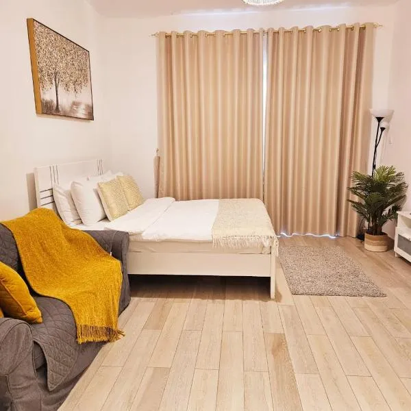 B12 Studio near Ferrari world, with canal and pool view，位于阿布扎比的酒店