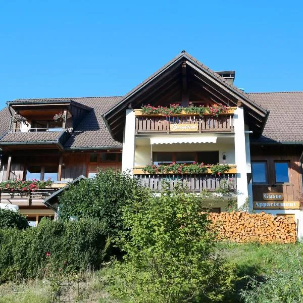 Appartment Bergblick，位于黑林山区贝尔瑙的酒店