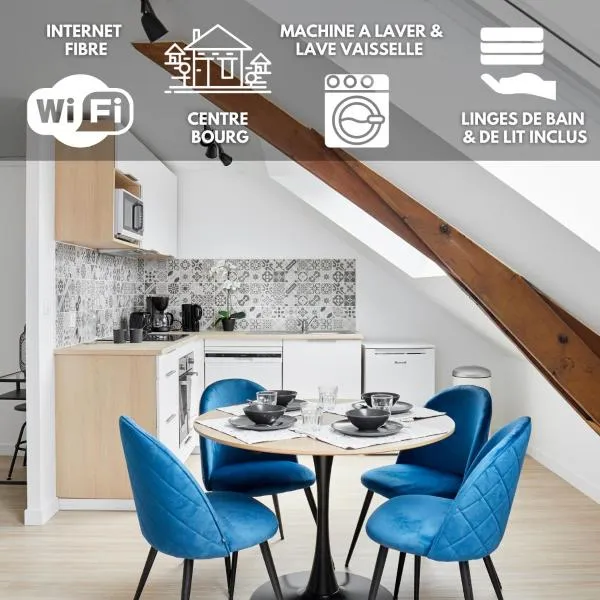 Le Grand Bleu - Wifi fibre/Linge/Accès cour，位于Saint-Mars-la-Jaille的酒店