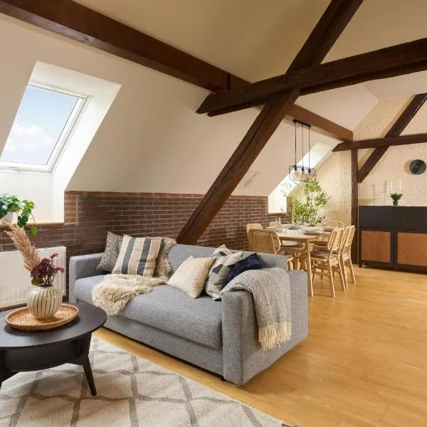 MARX - Charmantes Apartment im Stadtzentrum von Trier - bis 6 Gäste, 2 Schlafzimmer, WLAN & Waschmaschine，位于特里尔的酒店