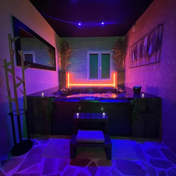 L'appar-T loft avec Spa privatif et jardin，位于日尔的酒店