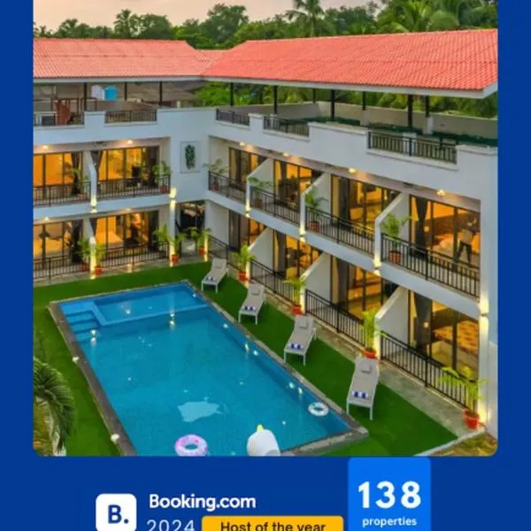 Ekostay Gold Sea Shore Villa I Rooftop Turf I 100 Meters away from the Beach，位于阿利鲍格的酒店