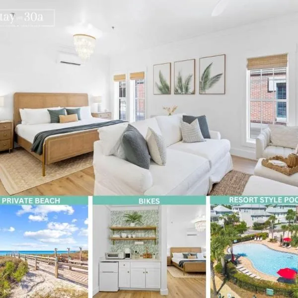 Palmetto Place by Stay on 30A- Bikes, Private Beach Access，位于罗斯玛丽海滩的酒店