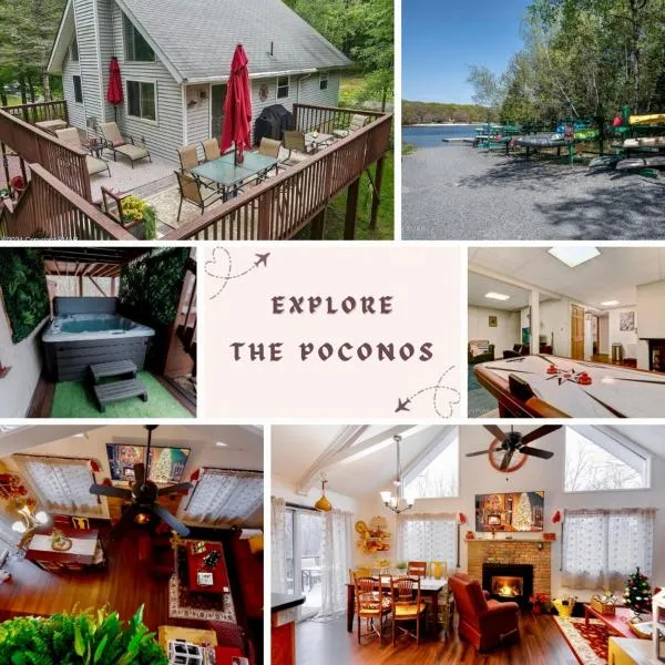 Poconos Getaway with Hot Tub-Close to Attractions, Perfect for Family &Friends!，位于Blakeslee的酒店