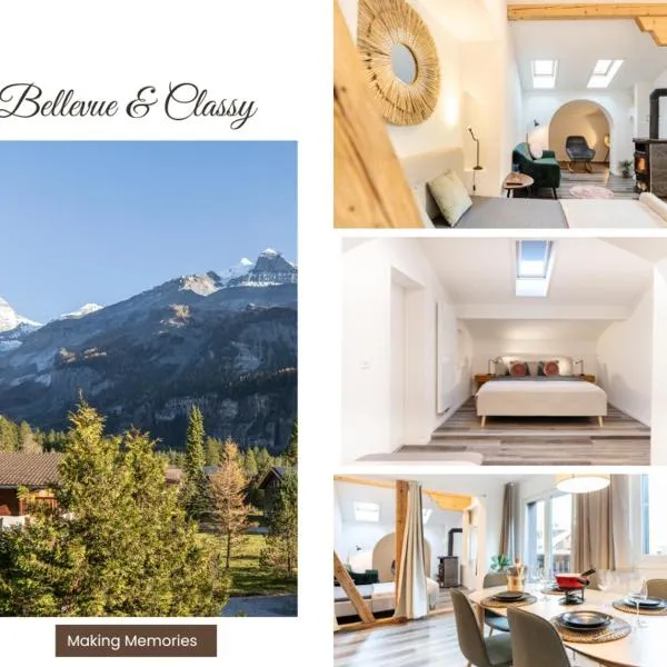 Bellevue & Classy Mountain View apartment，位于坎德施泰格的酒店