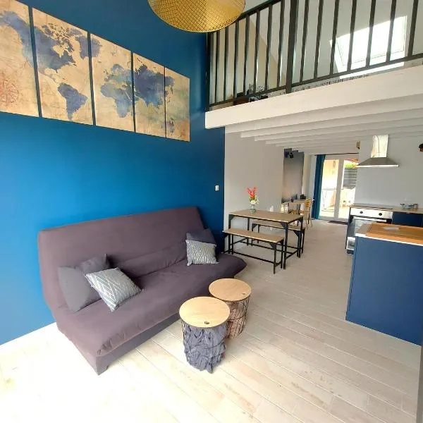 PLAIN PIED, avec mezzanine et espace extérieur 10min Puy du F，位于莱塞比耶的酒店