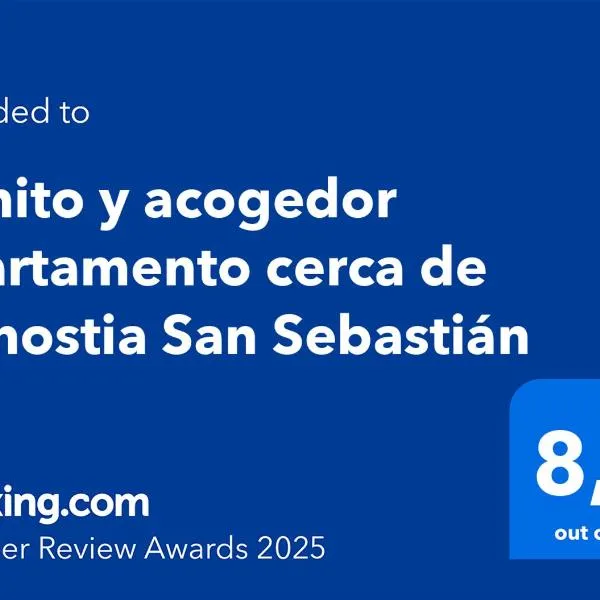 Bonito y acogedor apartamento cerca de Donostia San Sebastián，位于伦特里亚的酒店