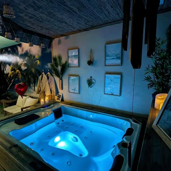 Les Spas de la Mer, Appart&Spa Aloha, 100m de la plage, Plein cœur du Grau，位于勒格罗-迪鲁瓦的酒店