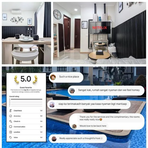 2BR Serviced Apartment at Vanya Park Asatti Garden BSD City，位于当格浪的酒店