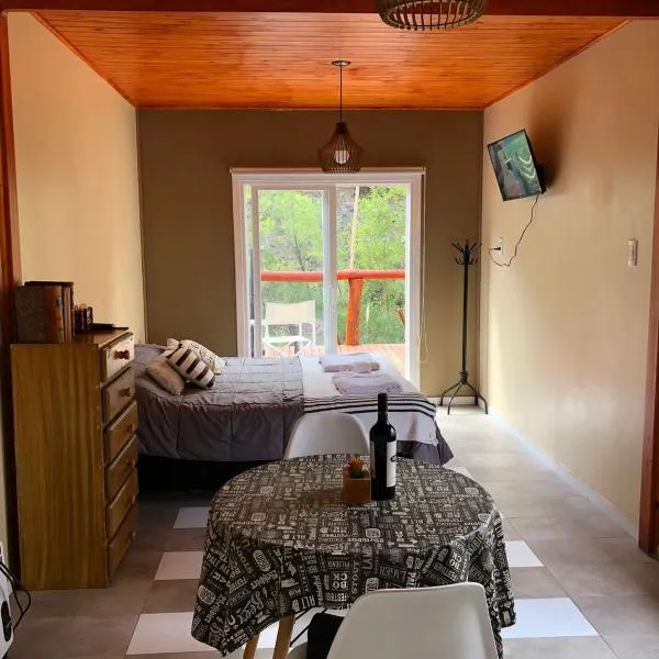 Potrerillos Rio Blanco Tiny, cabaña a orillas del Rio Blanco en Potrerillos，位于卢汉德库约的酒店