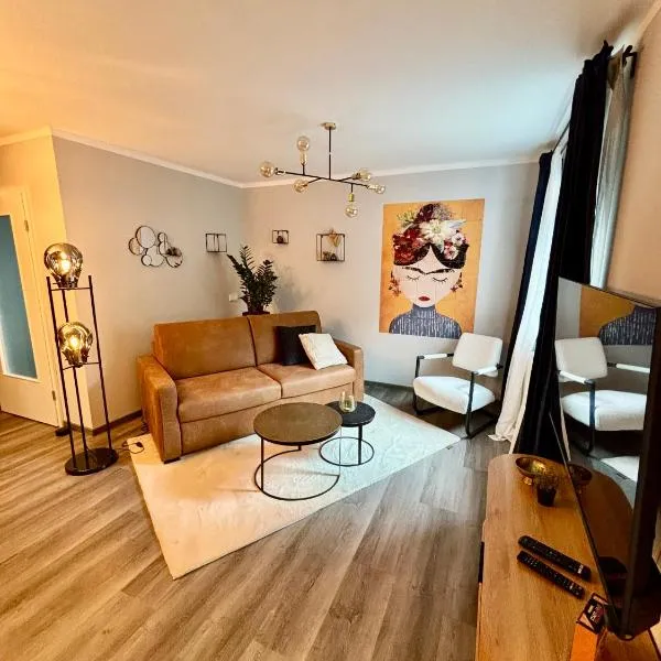 Stilvolle Einliegerwohnung mit Boxspringbett，位于巴本豪森的酒店