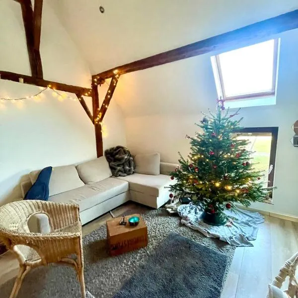 Petit duplex cosy coup de coeur, dans ferme de charme du 18 è siècle au milieu des champs，位于Bossut-Gottechain的酒店