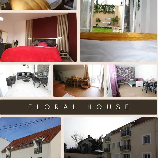 Appartement Luxe Floral Stay 15 Min To CDG And Paris，位于勒布尔热的酒店